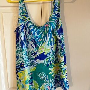 Lilly Pulitzer Blue and Green Patterned Top